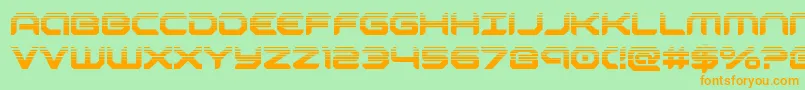 robotaurhalf Font – Orange Fonts on Green Background