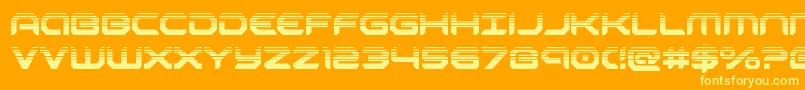 robotaurhalf Font – Yellow Fonts on Orange Background