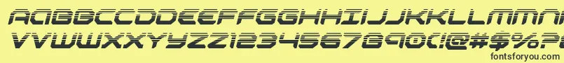 robotaurhalfital Font – Black Fonts on Yellow Background