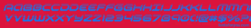 robotaurhalfital Font – Blue Fonts on Red Background