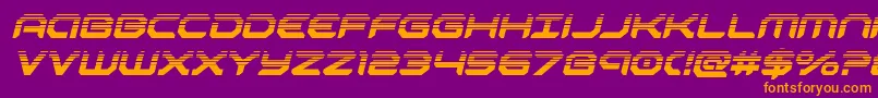 robotaurhalfital Font – Orange Fonts on Purple Background