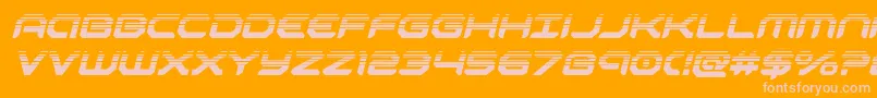 robotaurhalfital Font – Pink Fonts on Orange Background