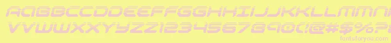 robotaurhalfital Font – Pink Fonts on Yellow Background
