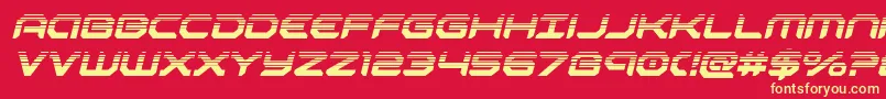 robotaurhalfital Font – Yellow Fonts on Red Background