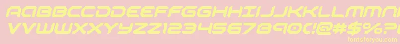 robotaurital Font – Yellow Fonts on Pink Background