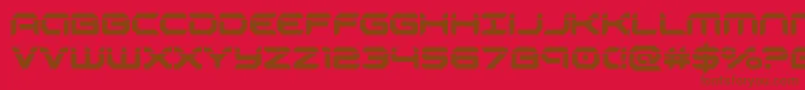 robotaurlaser Font – Brown Fonts on Red Background