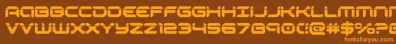 robotaurlaser Font – Orange Fonts on Brown Background