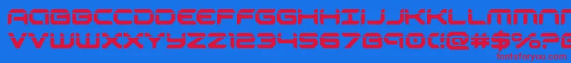 robotaurlaser Font – Red Fonts on Blue Background