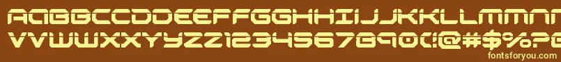 robotaurlaser Font – Yellow Fonts on Brown Background