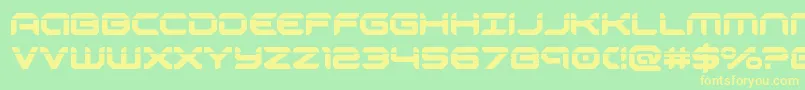 robotaurlaser Font – Yellow Fonts on Green Background