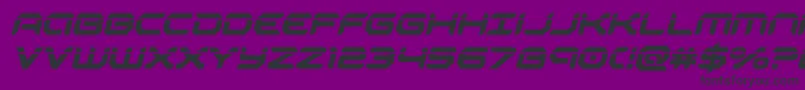 Fonte robotaurlaserital – fontes pretas em um fundo violeta