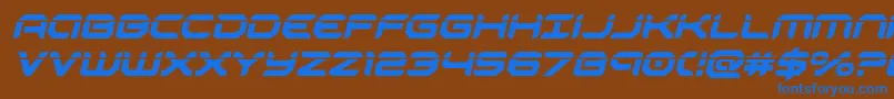 robotaurlaserital Font – Blue Fonts on Brown Background