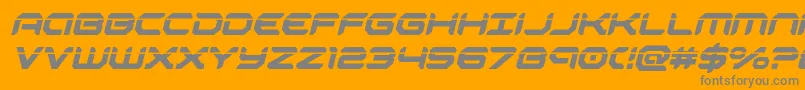 robotaurlaserital Font – Gray Fonts on Orange Background