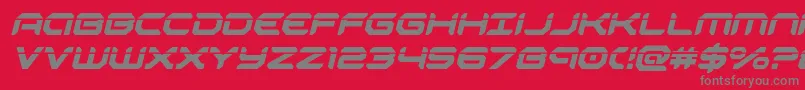 robotaurlaserital Font – Gray Fonts on Red Background