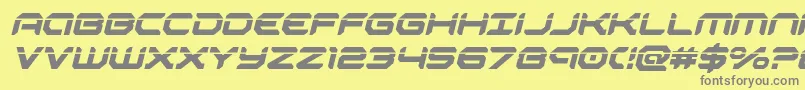 robotaurlaserital Font – Gray Fonts on Yellow Background