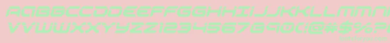 robotaurlaserital Font – Green Fonts on Pink Background