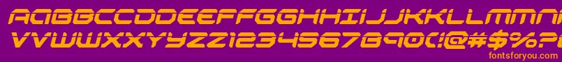 robotaurlaserital Font – Orange Fonts on Purple Background