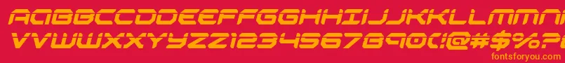 robotaurlaserital Font – Orange Fonts on Red Background