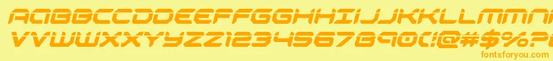 robotaurlaserital Font – Orange Fonts on Yellow Background