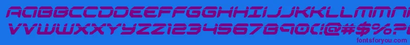 robotaurlaserital Font – Purple Fonts on Blue Background