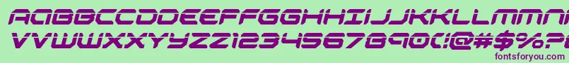 robotaurlaserital Font – Purple Fonts on Green Background