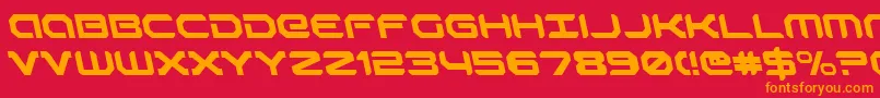 robotaurleft Font – Orange Fonts on Red Background