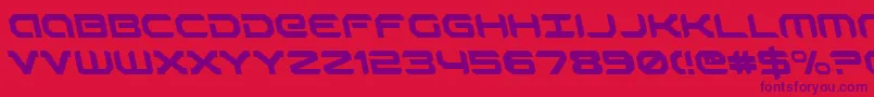 フォントrobotaurleft – 赤い背景に紫のフォント