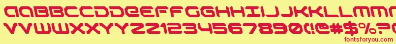 robotaurleft Font – Red Fonts on Yellow Background