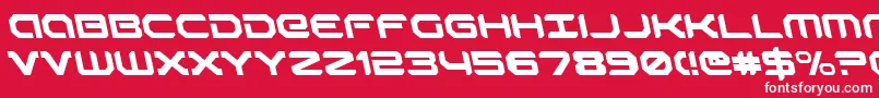 フォントrobotaurleft – 赤い背景に白い文字