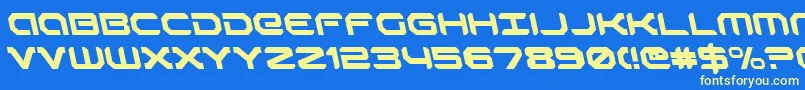 robotaurleft Font – Yellow Fonts on Blue Background