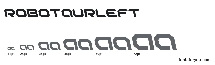 Размеры шрифта Robotaurleft (138885)