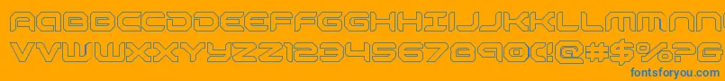 robotaurout Font – Blue Fonts on Orange Background