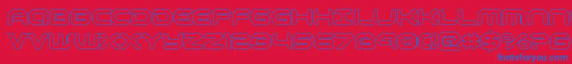 Шрифт robotaurout – синие шрифты на красном фоне
