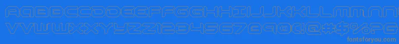 robotaurout Font – Gray Fonts on Blue Background