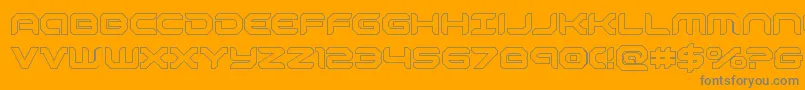 robotaurout Font – Gray Fonts on Orange Background