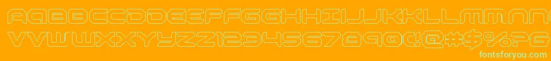 robotaurout Font – Green Fonts on Orange Background