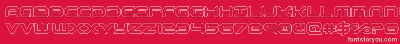 robotaurout Font – Pink Fonts on Red Background