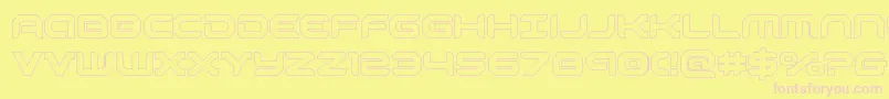 robotaurout Font – Pink Fonts on Yellow Background