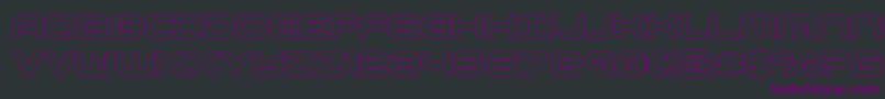 robotaurout Font – Purple Fonts on Black Background