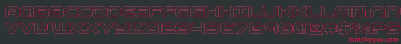 robotaurout Font – Red Fonts on Black Background