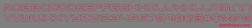 robotaurout Font – Red Fonts on Gray Background