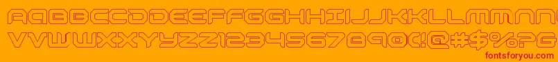 robotaurout Font – Red Fonts on Orange Background