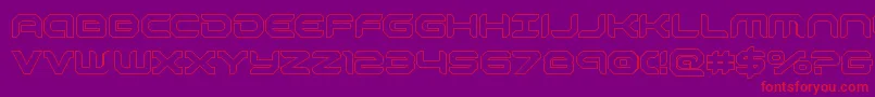 robotaurout Font – Red Fonts on Purple Background