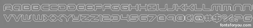 robotaurout-Schriftart – Weiße Schriften auf grauem Hintergrund