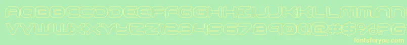 robotaurout Font – Yellow Fonts on Green Background