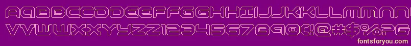 robotaurout Font – Yellow Fonts on Purple Background