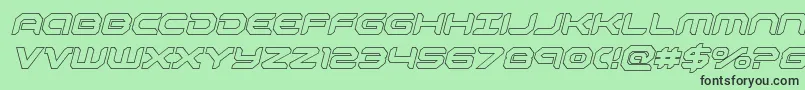 robotauroutital Font – Black Fonts on Green Background