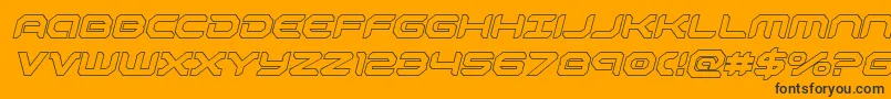 Шрифт robotauroutital – чёрные шрифты на оранжевом фоне