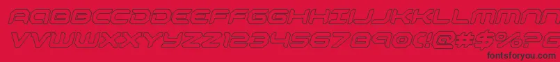 robotauroutital Font – Black Fonts on Red Background