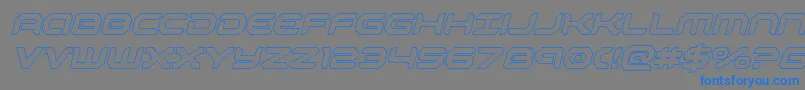 robotauroutital Font – Blue Fonts on Gray Background